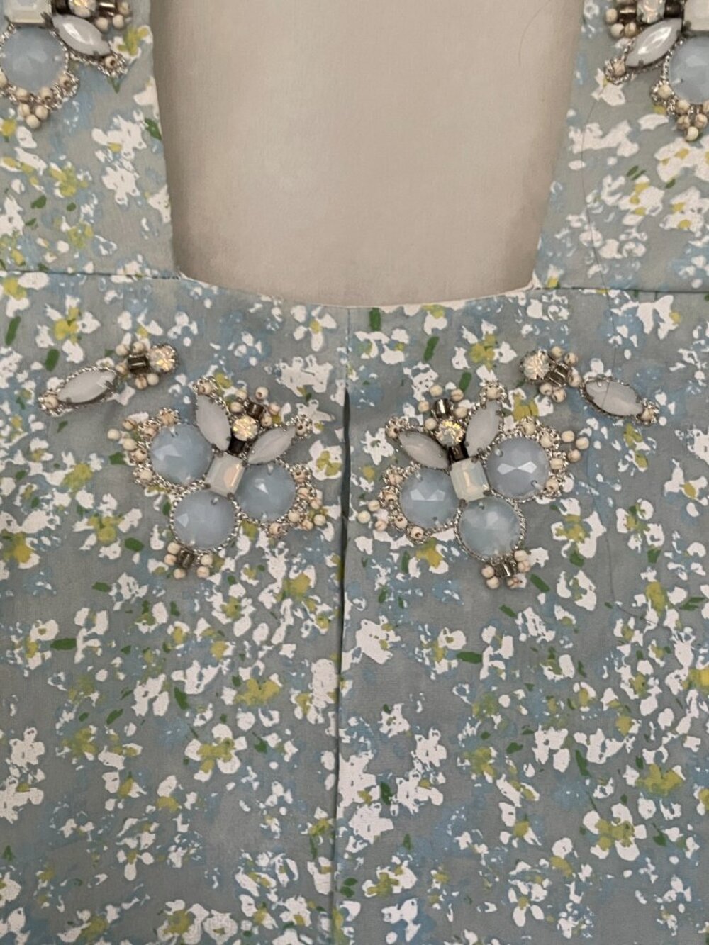 Tory Burch Beaded Dress Size 4 Side Zip, fully lined. Open back - Picture 7 of 11